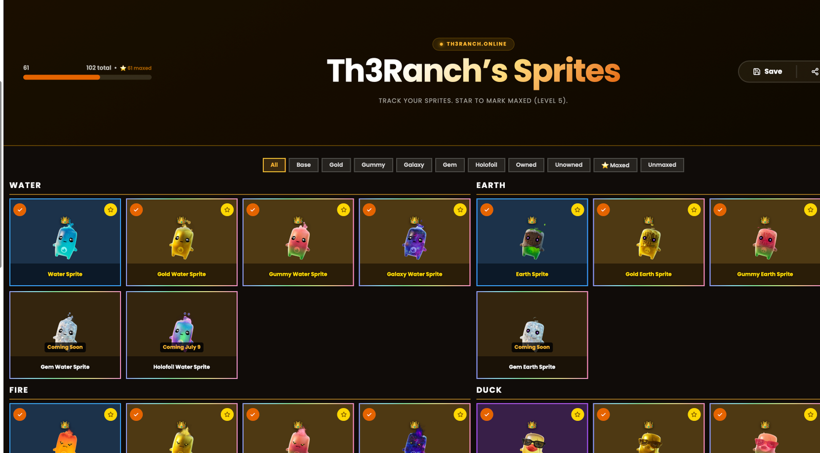 Track Your Sprites